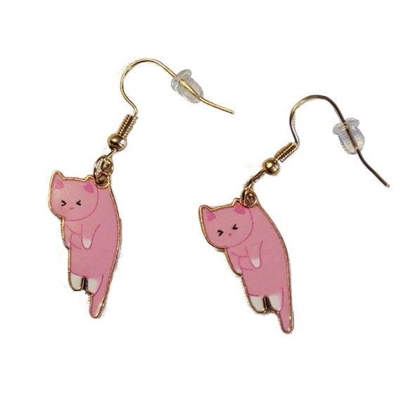 Hanging Cat Dangle Earrings Set - Picture 10 of 16